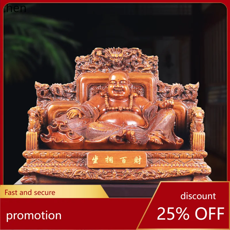

LXC Maitreya Buddha Figurine Large Living Room Wine Cabinet Decoration Laughing Buddha Big Belly Buddha Resin Craft