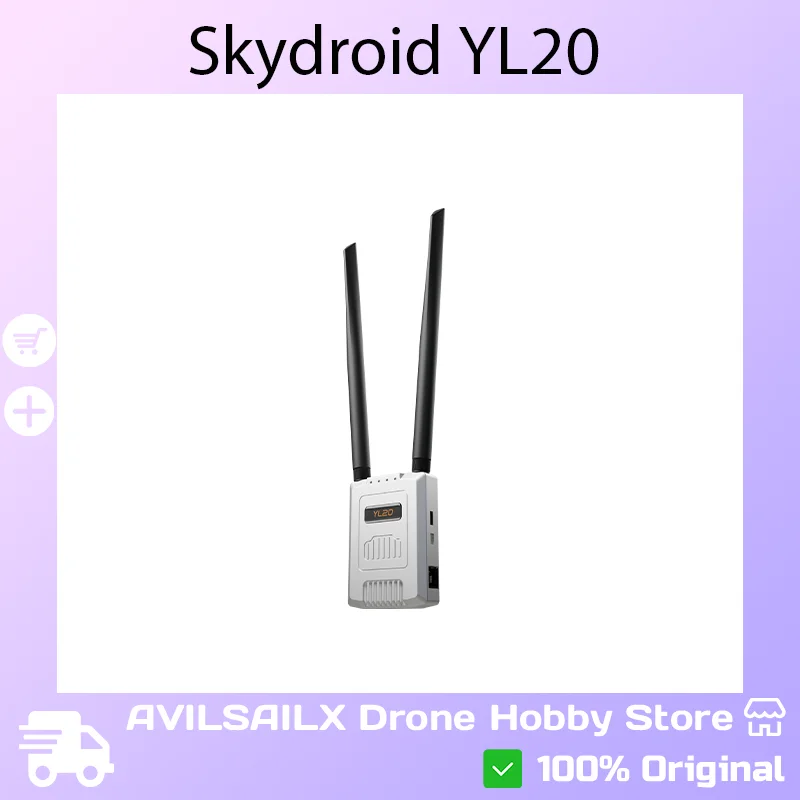

Многофункциональный видеопередатчик Skydroid YL20, двухканальный переключатель, дальность действия 30 км