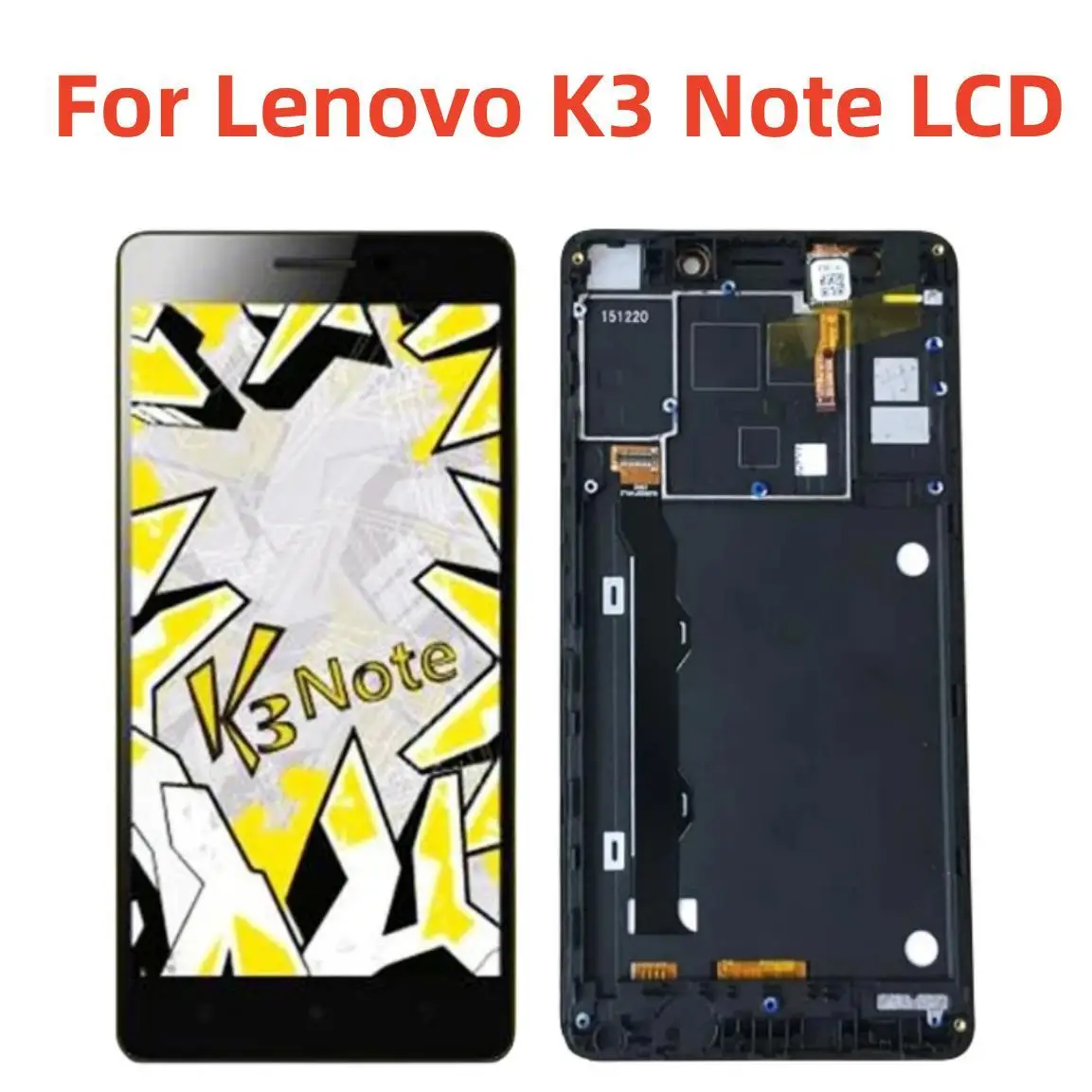 

LCD For K50-t5 K3 Note K50a40 LCD Display Touch Screen Assembly With Frame For Lenovo K50-t3s Replacement Parts