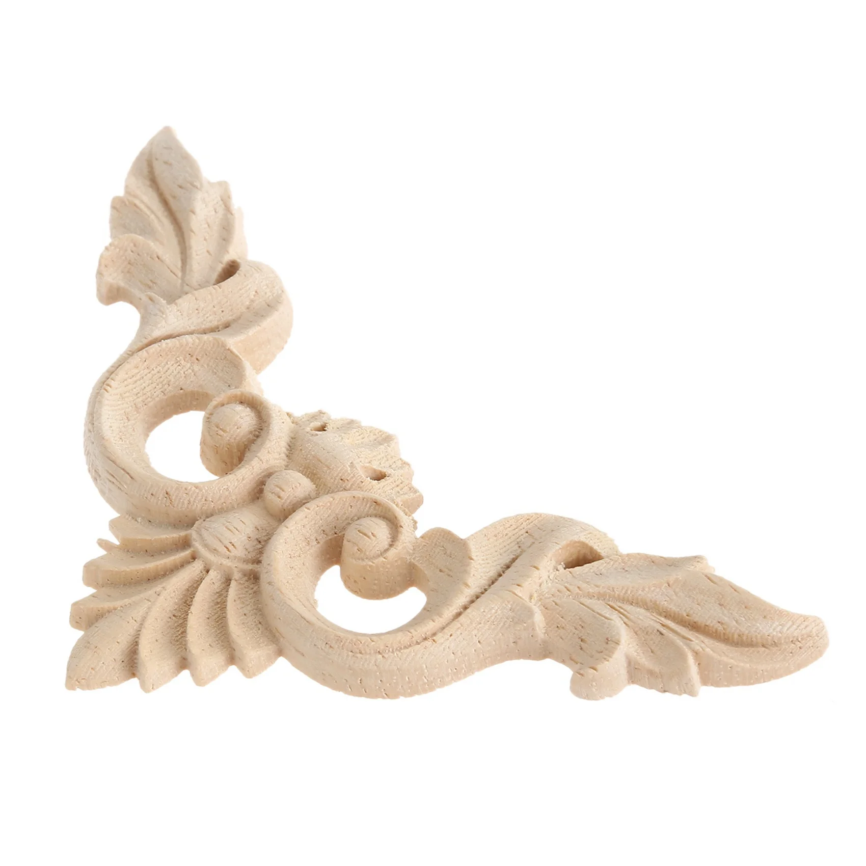 20Pcs 8 X 8Cm Wood Carved Corner Onlay Furniture Home Decorations Unpainted Applique