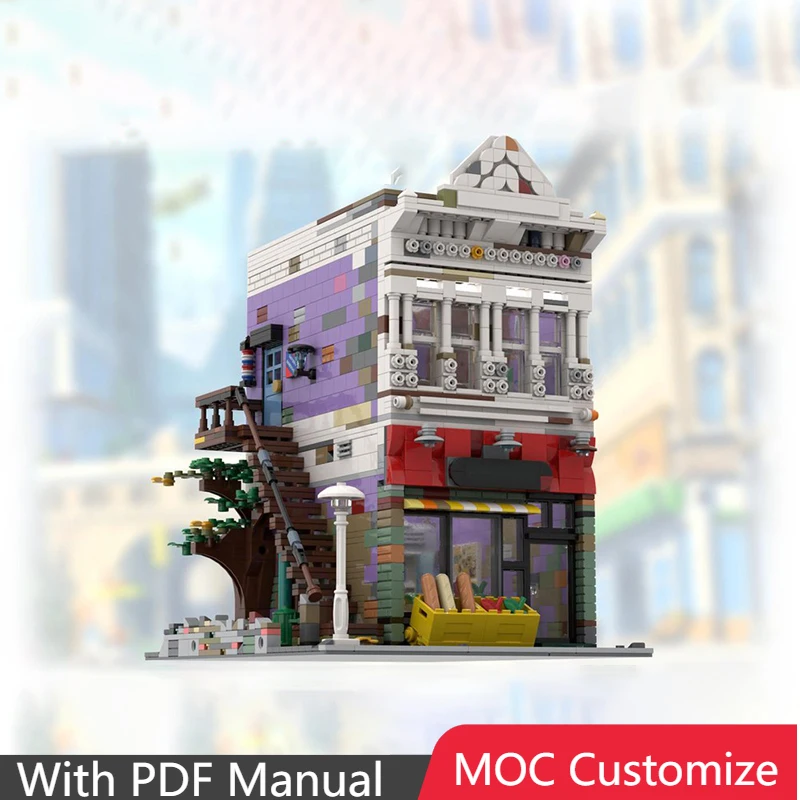 

2573 шт. MOC, средневековая роскошная винодельная архитектура, сцена, строительный блок, индивидуальный сборка «сделай сам», детские игрушки, подарки на день рождения