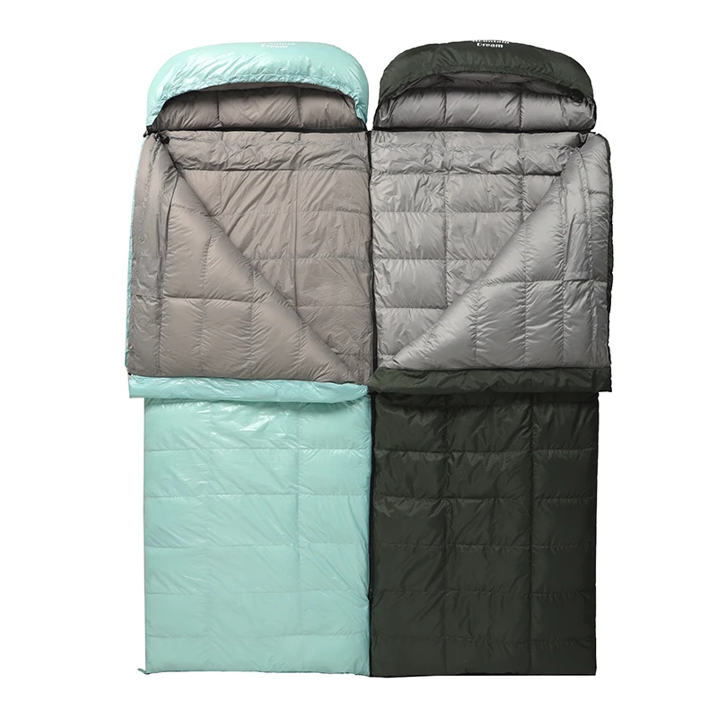 Saco de dormir de plumón de ganso ultraligero, impermeable, de talla grande, cálido, para viajes, senderismo y Camping, para invierno