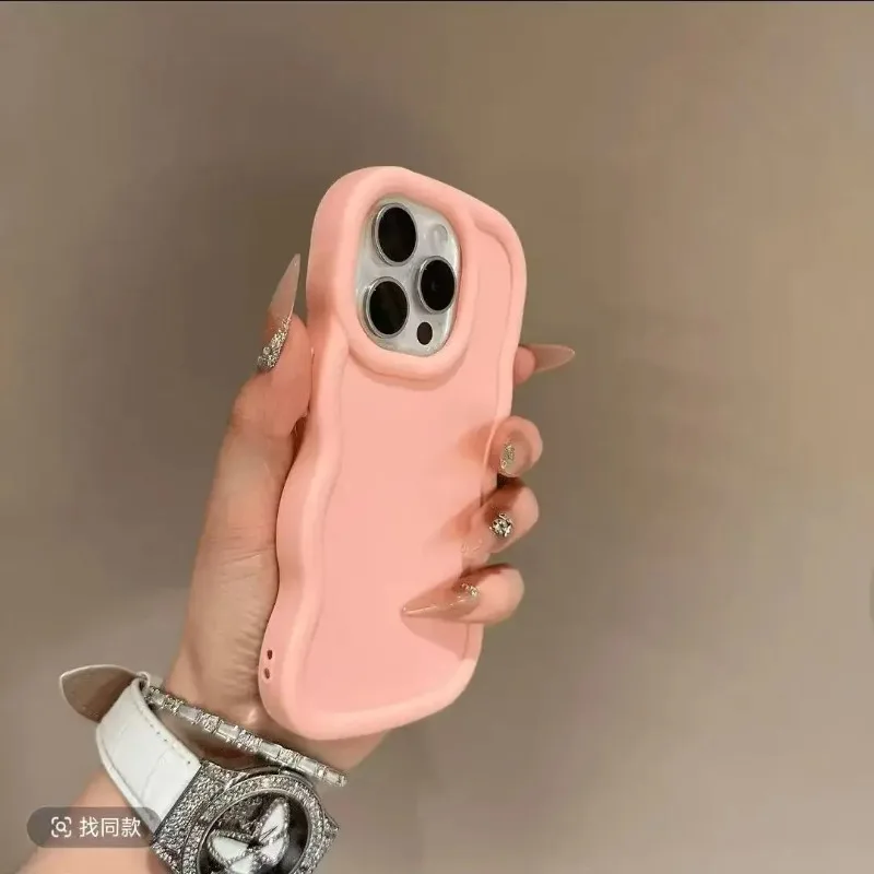 

For Infinix Note 40 Pro Plus 40S 30 7 Hot 9 Play 8 5G 4G Phone Case 3D Wave Cute Macaron Candy Color Soft Cover