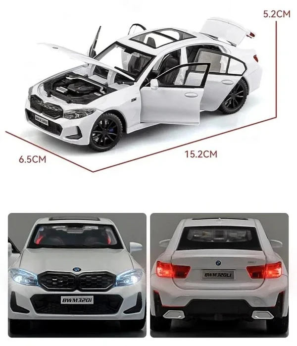 1:32 BMW 320i THE 3 G20 2023 Alloy Model Car Toy Diecasts Casting