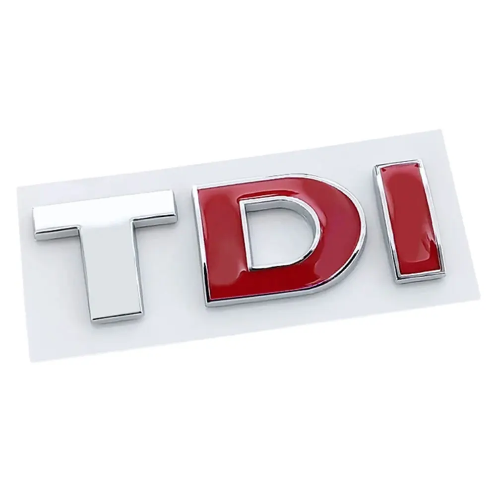 3D ABS Chrome Black Logo TDI Emblem Car Rear Trunk Badge Sticker Accessories