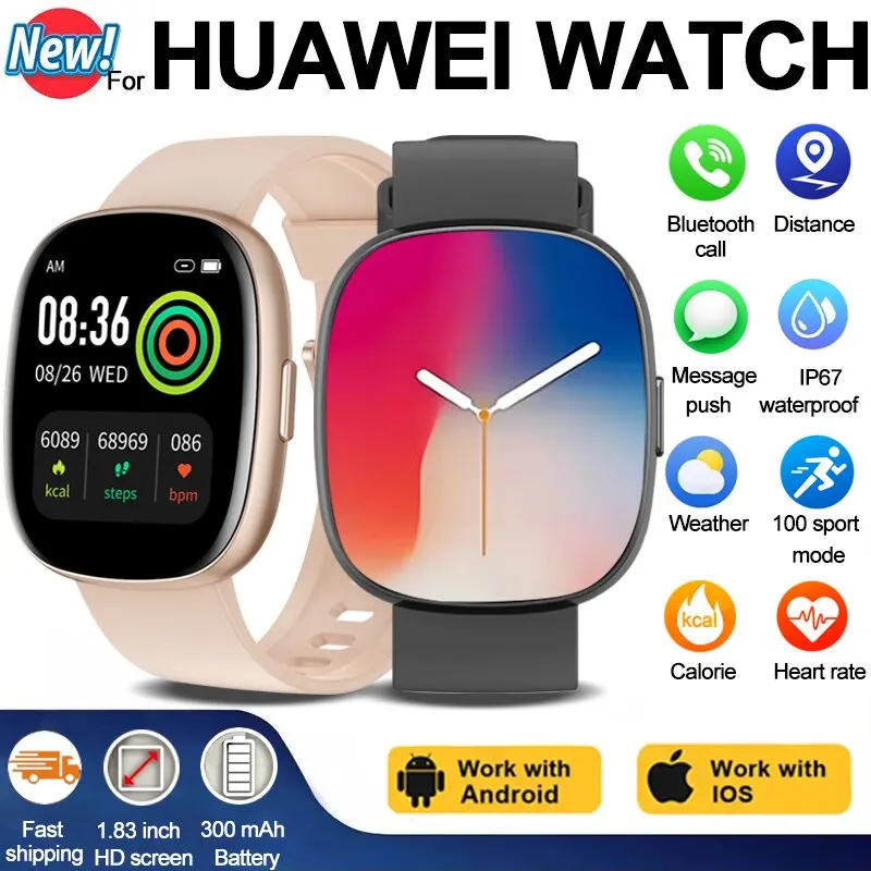 2024 Nowa moda Sportowy smartwatch dla mężczyzn Kobiety IP67 Wodoodporne połączenie Bluetooth 120+ Tryb sportowy Smartwatch z trackem fitness dla IOS