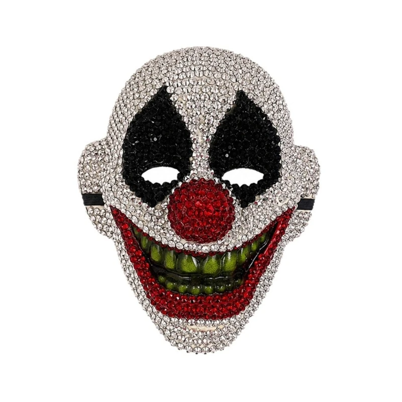 Masque costume avec détails à facettes support latéral flexible 55KF