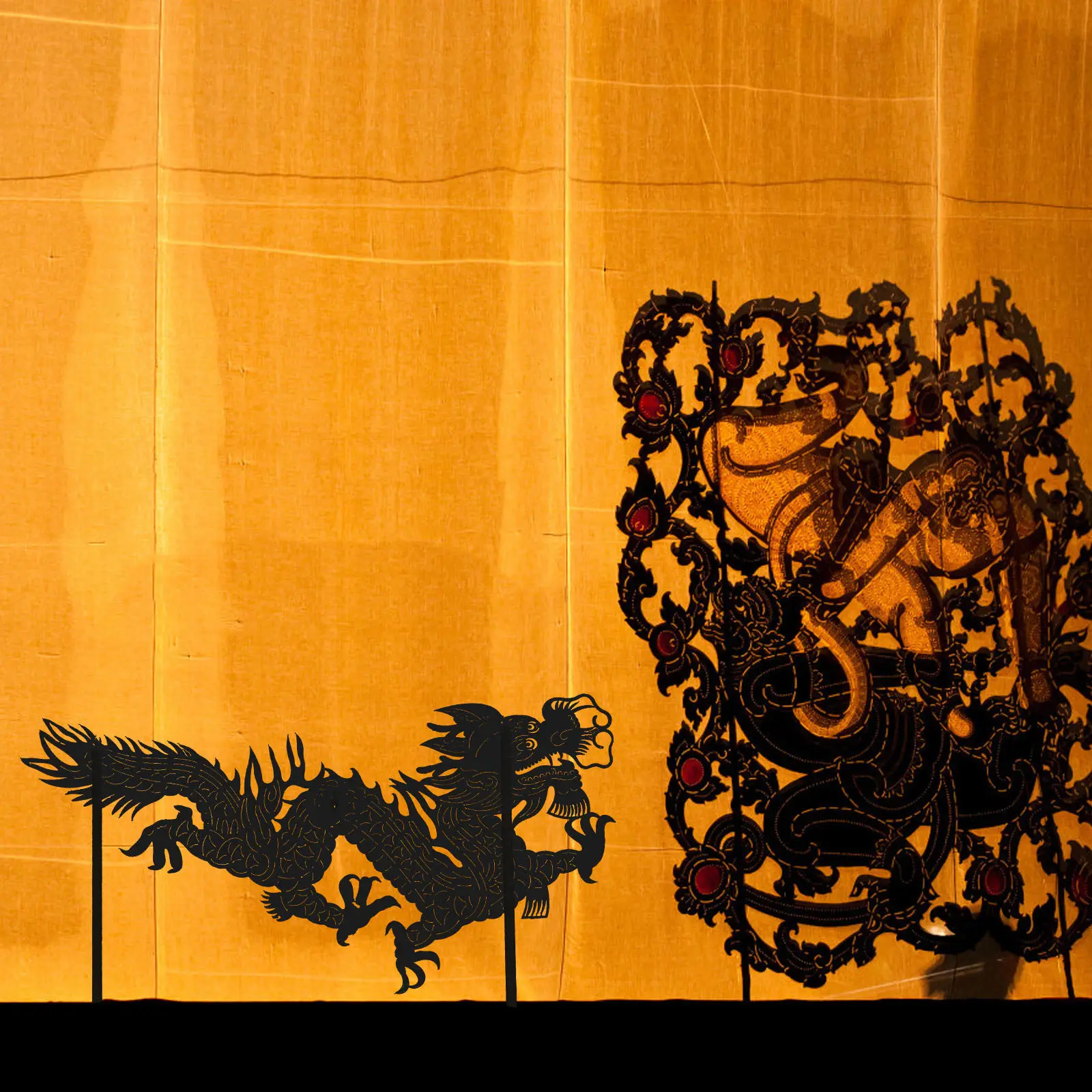 Chinese Dragon Hand Puppet DIY Craft Traditional Handmade Decoration New Year Shadow Puppetry Shadow Puppet Theatre