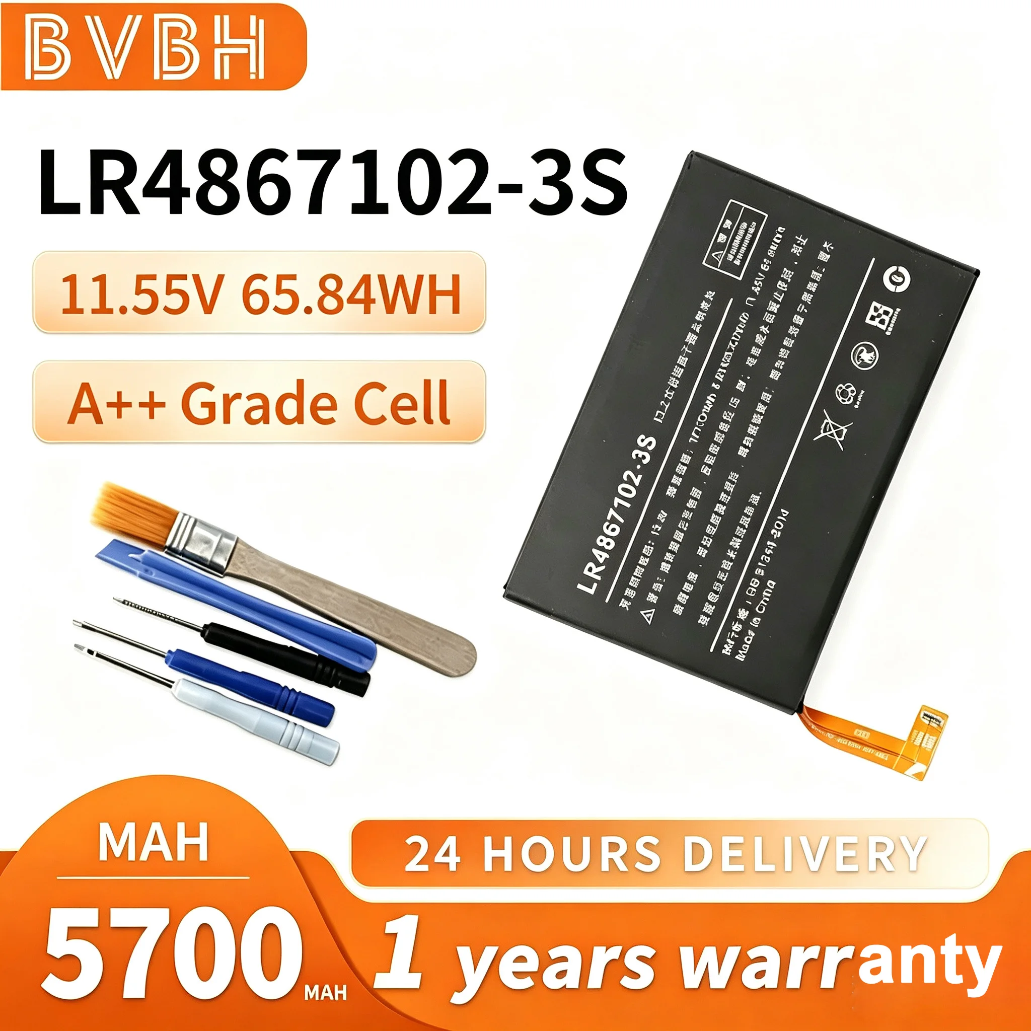 LR4867102-3S 6667mAh 78Wh Replacement Laptop Battery New for AOKZOE A1L A2 A1 Pro High Capacity Notebook Power Cell