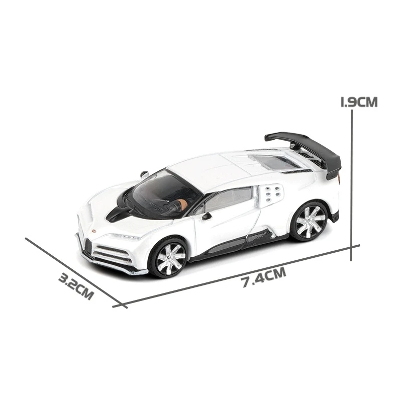 1:64 Bugatti Centodieci EB110 Miniature Toy Car 1/64 JKM Racing Vehicle Model Free Wheels Diecast Alloy Metal Collection Gift