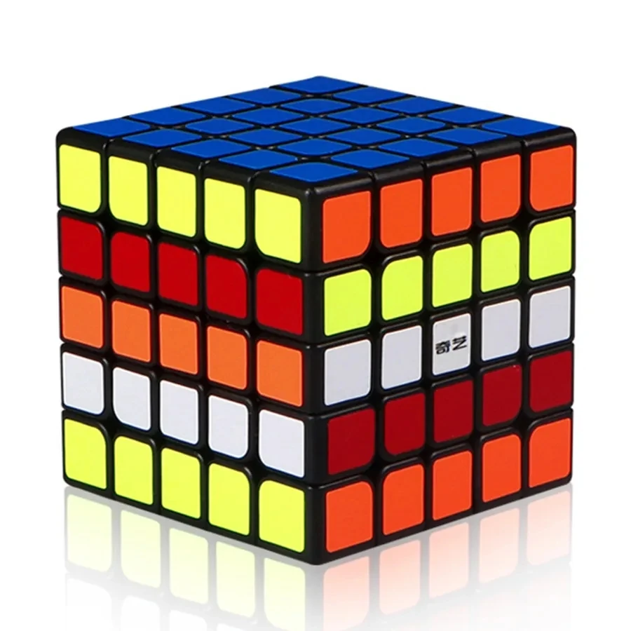 Qiyi Qizheng W 5x5 Black Sticker Version 5x5 Magic Cube 5Layers Speed Cube Professional Cubo Magico Puzzle Toy For Children Kids
