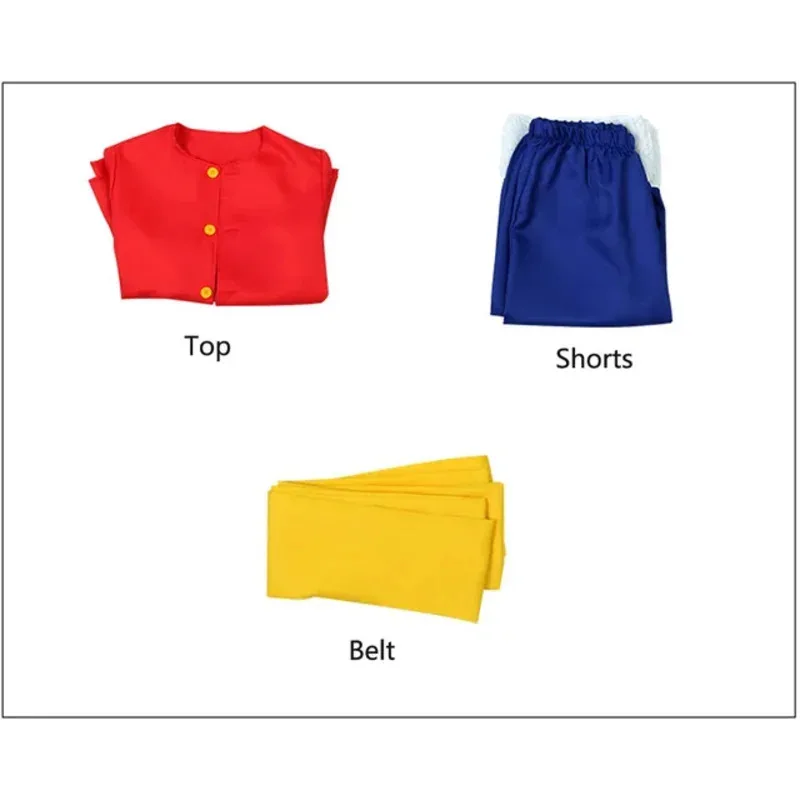 

asdh8@Japanese Fantasy Red Clothes Full Set With Straw Hat Shoes Included Halloween Cosplay CostumeCOSda@