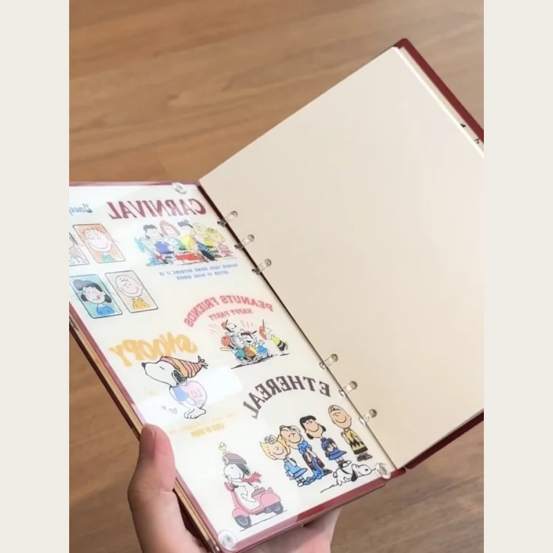 Snoopy shake acrylic notebook detachable cartoon interest Diy notepad Surprise friend gift Student Stationery wholesale