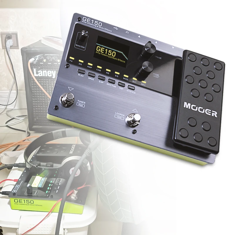 MOOER GE150 Guitar Pedal Multi-effects Amp OTG  Looper 151 Effects Tap Tempo Guitar Accessories