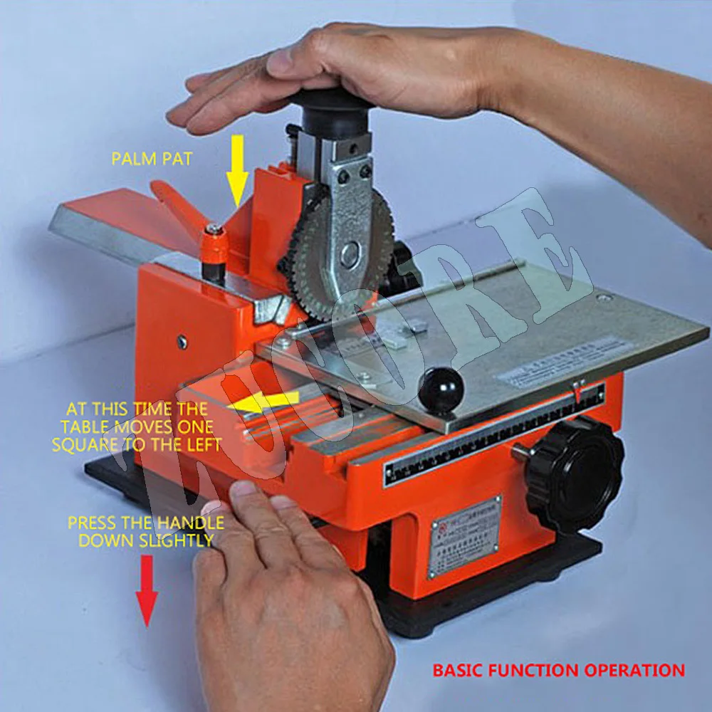 Small semi-automatic nameplate marking Manual marking Embossing Metal sign engraving