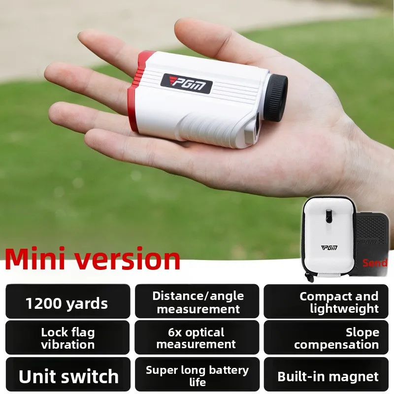 Mini Pocket Golf Rangefinder with Slope Compensation, Flag Lock, and Vibration Alert—High-Precision Mini Rangefinder