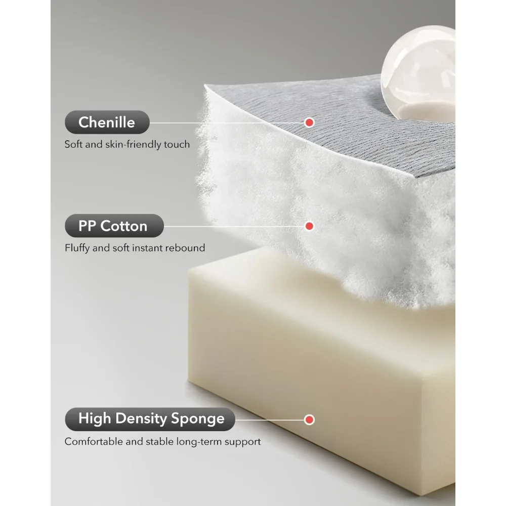 كرسي كرسي هزاز من GarveeHome، 360 °   كرسي هزاز دوار لغرفة المعيشة، كرسي حضانة من القماش المنجد مع جانب P