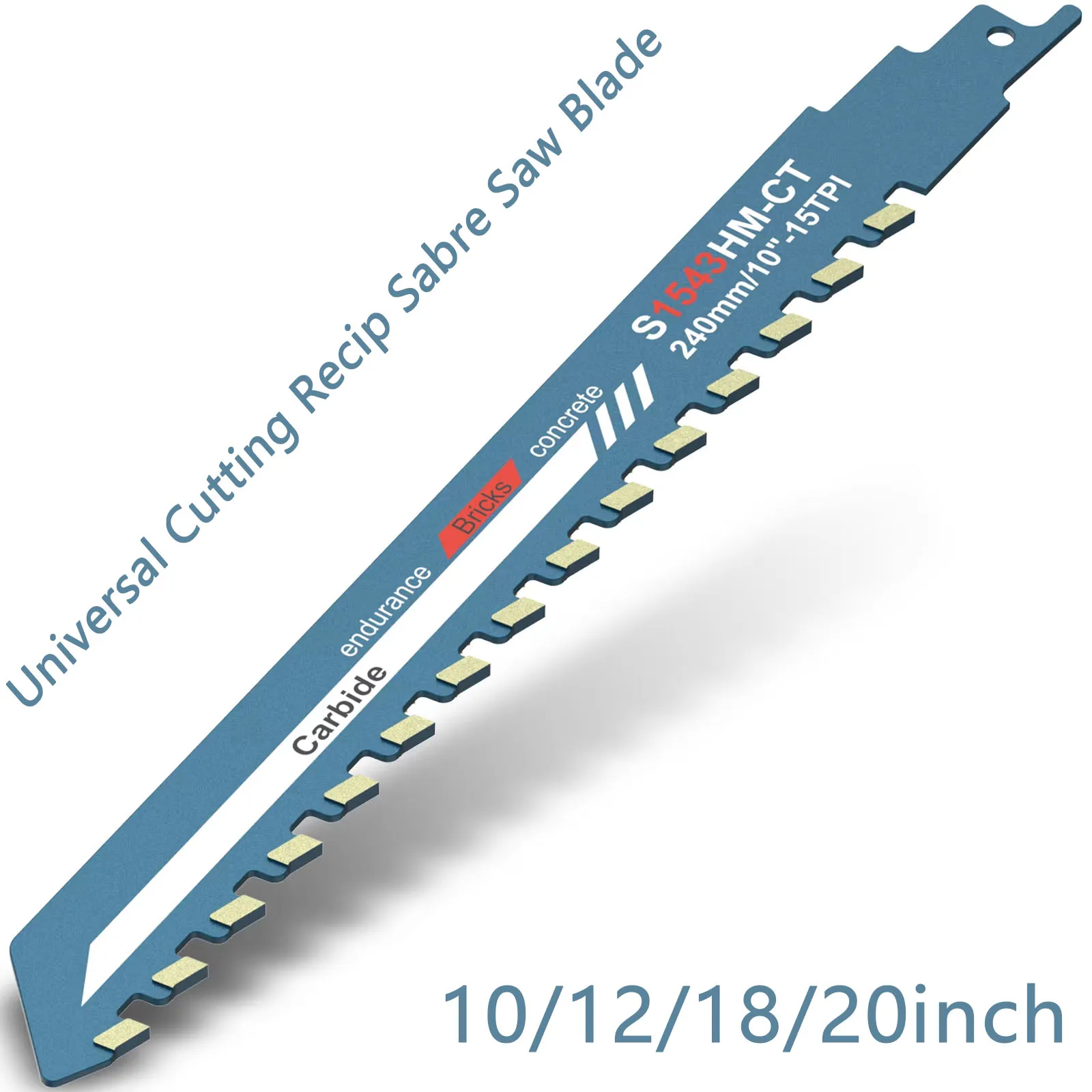 

10/12/18/20inch Reciprocating Saw Blade Universal Cutting Recip Sabre Saw Blade Alloy Steel Brick Concrete Cutting Saw Blade