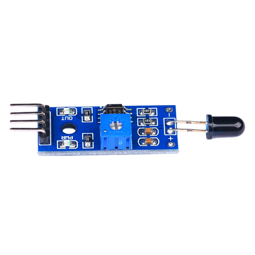 4 Pin Fire Detector Infrared Receiver Module Sensitivity Adjustable Flame Sensor Module Accessories for Arduino DIY Kit