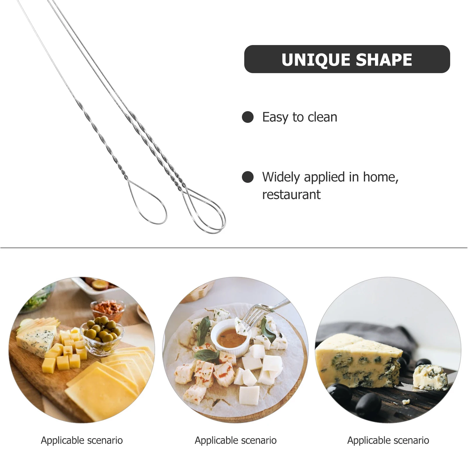 

5 Pcs Cheese Cutting Line Slices Stainless Steel Wire Slicers Multi-functional Shredder Slicing Tool Stripping Snare