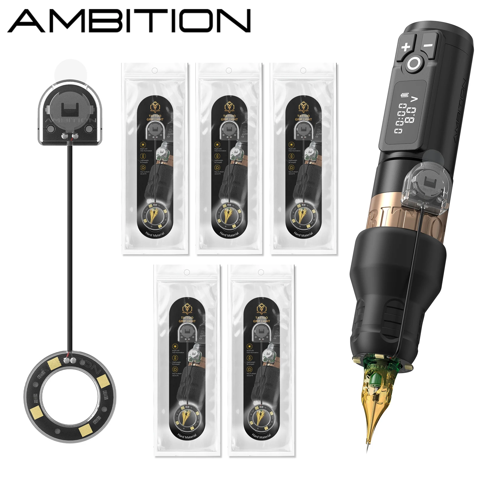 Ambition Tattoo-Zubehör, Tattoo-Ausrüstung, Tattoo-Griffe, Leuchten für Tattoo-Maschinen, für Tattoo-Künstler