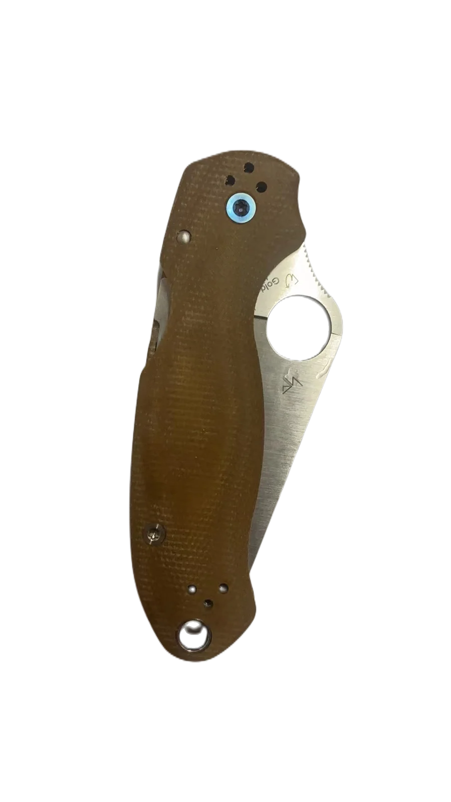 A Pair Micarta Handle Patch Handle Grips for Spyderco Para 3 / C223 ,No Knife