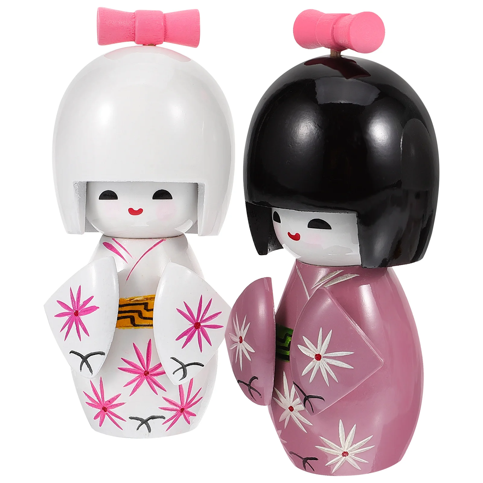 2 Pcs Crafts for Girls Kimono Ornaments Reborn Statue Toys Shop Decor