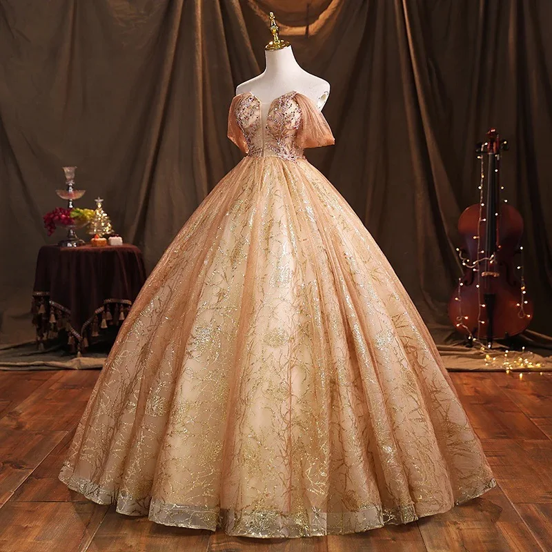 فستان مضيف الموضة كريمة الفن امتحان الصوتية فستان سهرة الراقية الملمس مأدبة أنيقة Dress2026new حزام الكتف بطاقة