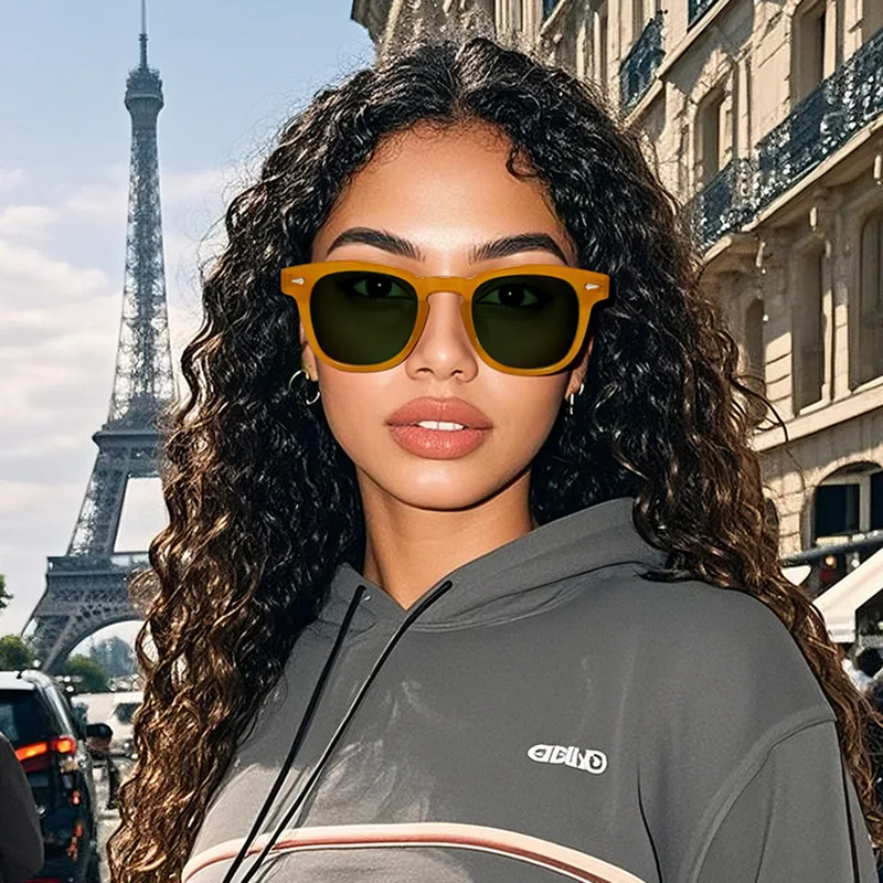 

Cycling 2pcs Retro Round Colorful Sunglasses Women New Fashion Rivets Decoration Shades UV400 Men Punk Style Sun Glasses