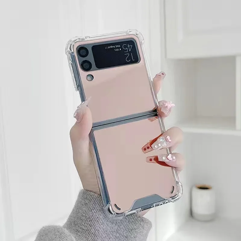 Luxuriöse Handyhülle mit Make-up-Spiegel für Damen und Mädchen, passend für Samsung Galaxy Z Flip 3 4 5 6 7 FE Flip7 Flip6 5G, schlanke, robuste Schutzhülle. – Detail 17