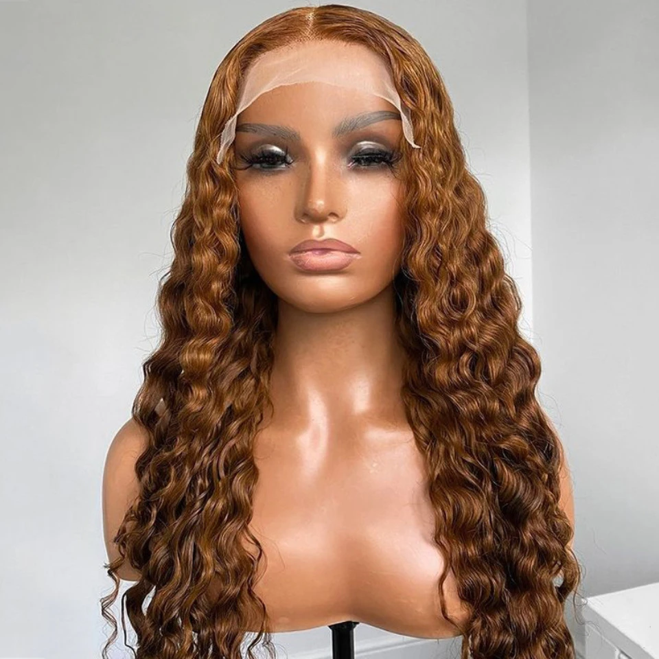 26Inch Long 180Density Blonde Soft Preplucked Kinky Curly Deep Lace Front Wigs For Women With Baby Hair Glueless Daily