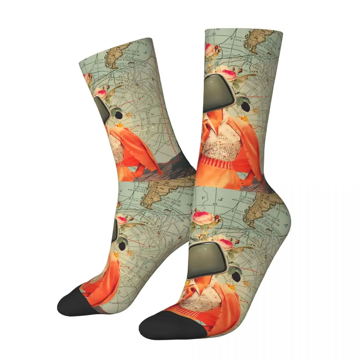 Antarctic Broadcast Sock Printed Man Polyester