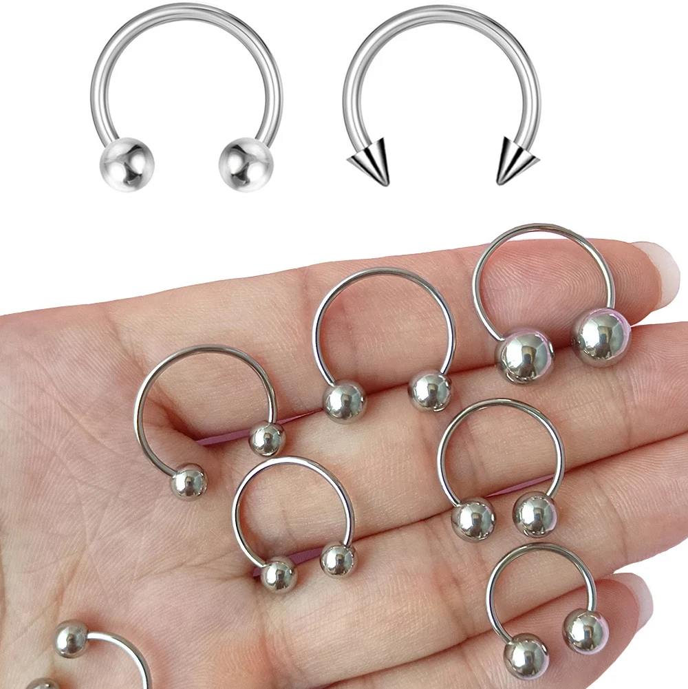 

1 Pc,Stainless Steel Body Piercing Jewelry, Can Be Used As Septum Nose Ring,Cartilage Earrings,Lip Piercing