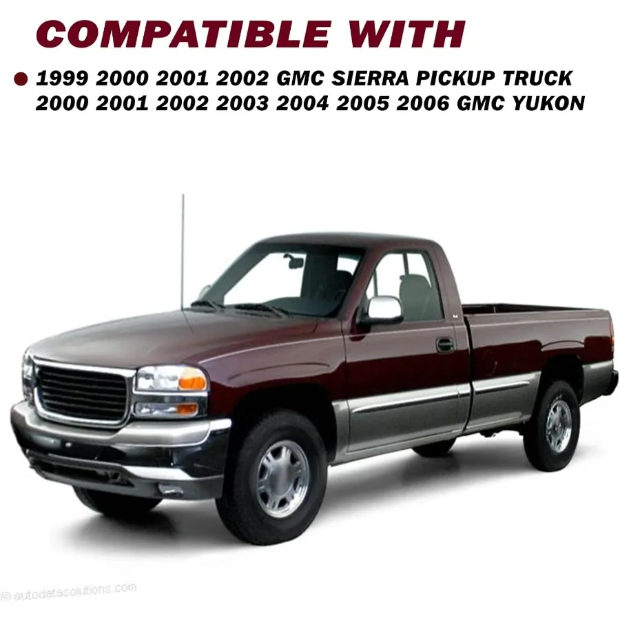 مجموعة استبدال مجموعة المصابيح الأمامية والضباب مكونة من 6 قطع لسيارة جي إم سي سييرا 19992002 و20002006 يوكون باللون الأسود واللمسة النهائية الواضحة مع I