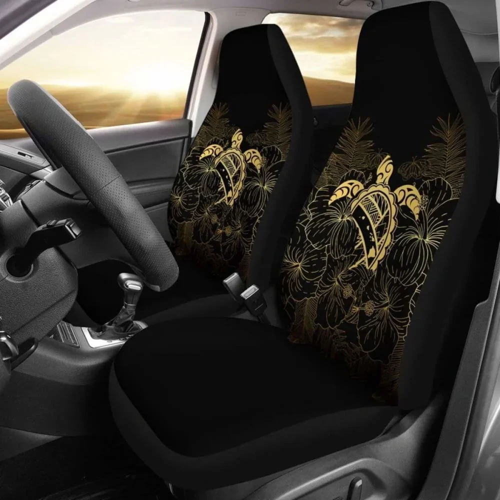 Hawaii Turtle Kanaka Golden Car Set Cover New Awesome Pack of 2 Universal Front Seat Protective Cover