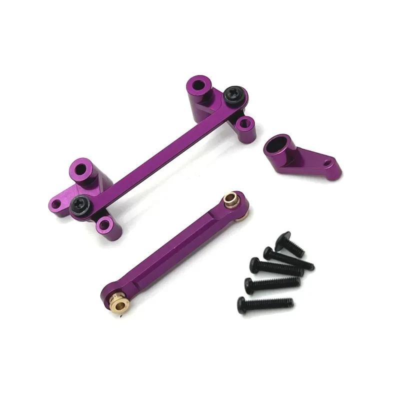 Conjunto de dirección de Metal para Wltoys 144016 144018, conjunto de varilla de enlace Servo, piezas de actualización de coche RC, accesorios