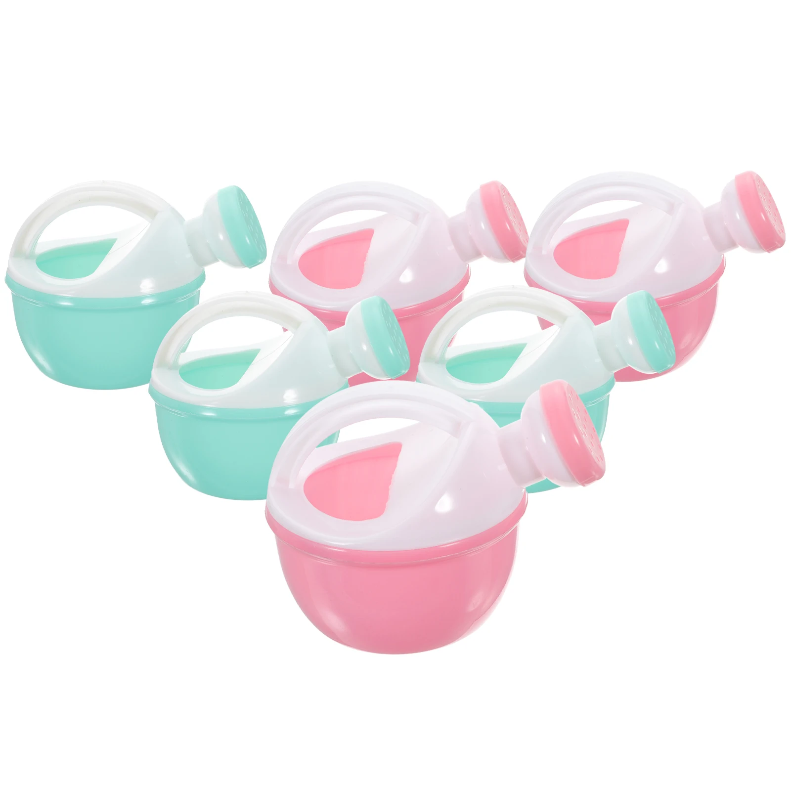 6 pcs Watering Can Children Bath Plant Watering Can Kettle Beach Toys Small Plastic Fun Random Color Summer Pool Sand Play