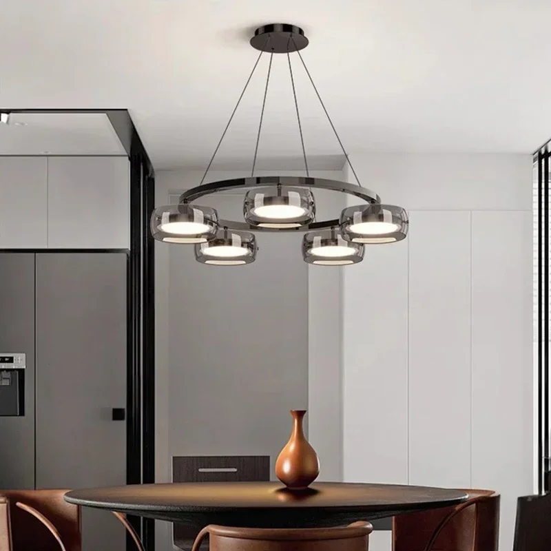 

Nordic Glass Led Pendant Lights for Living Dining Room Kitchen Coffee Tables Bedroom Chandelier Home Decor Lusters Luminaire