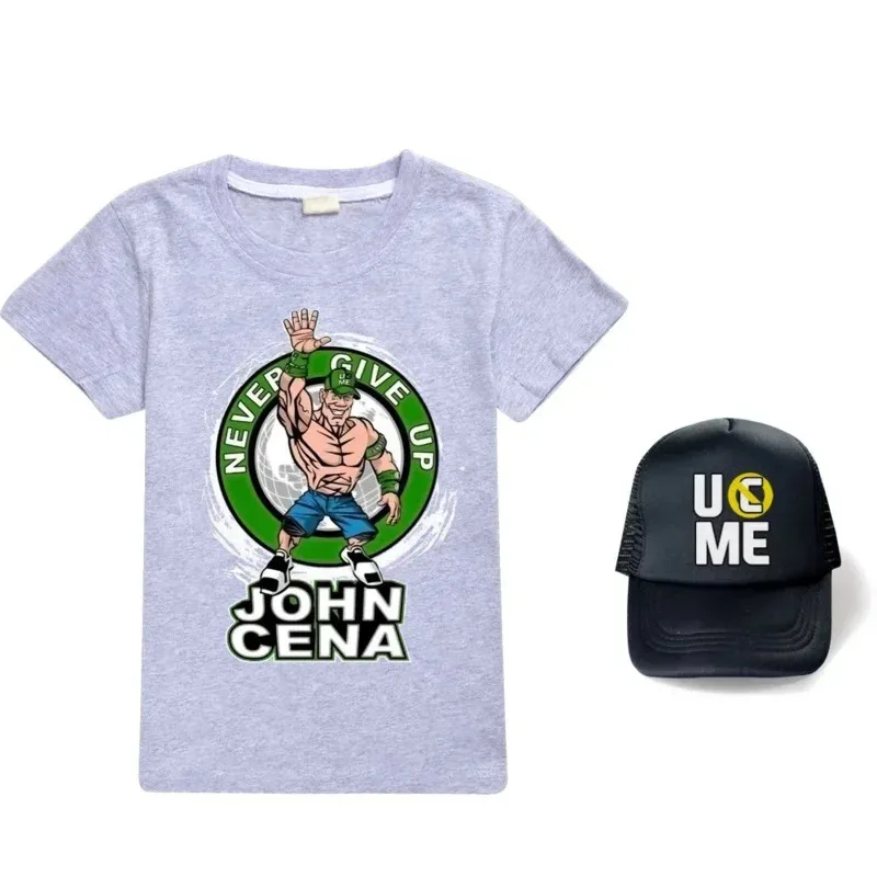 Ropa para niñas y niños, disfraces Kawaii de verano para niños, Cosplay de John Cena, camiseta de manga corta, camisetas de algodón Uc Me Hataa