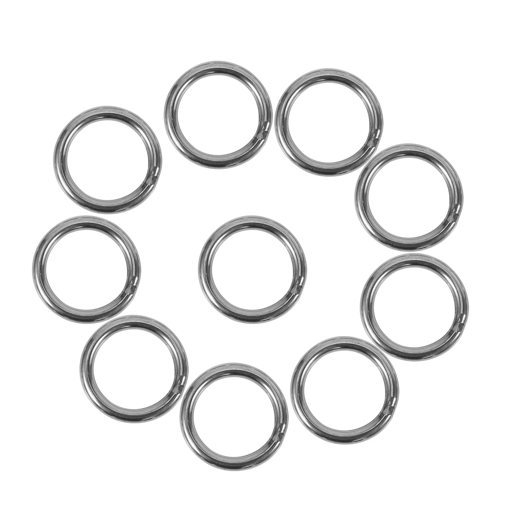 M4 x 30mm Stainless Steel Strapping Welded Round O Rings 10 Pcs