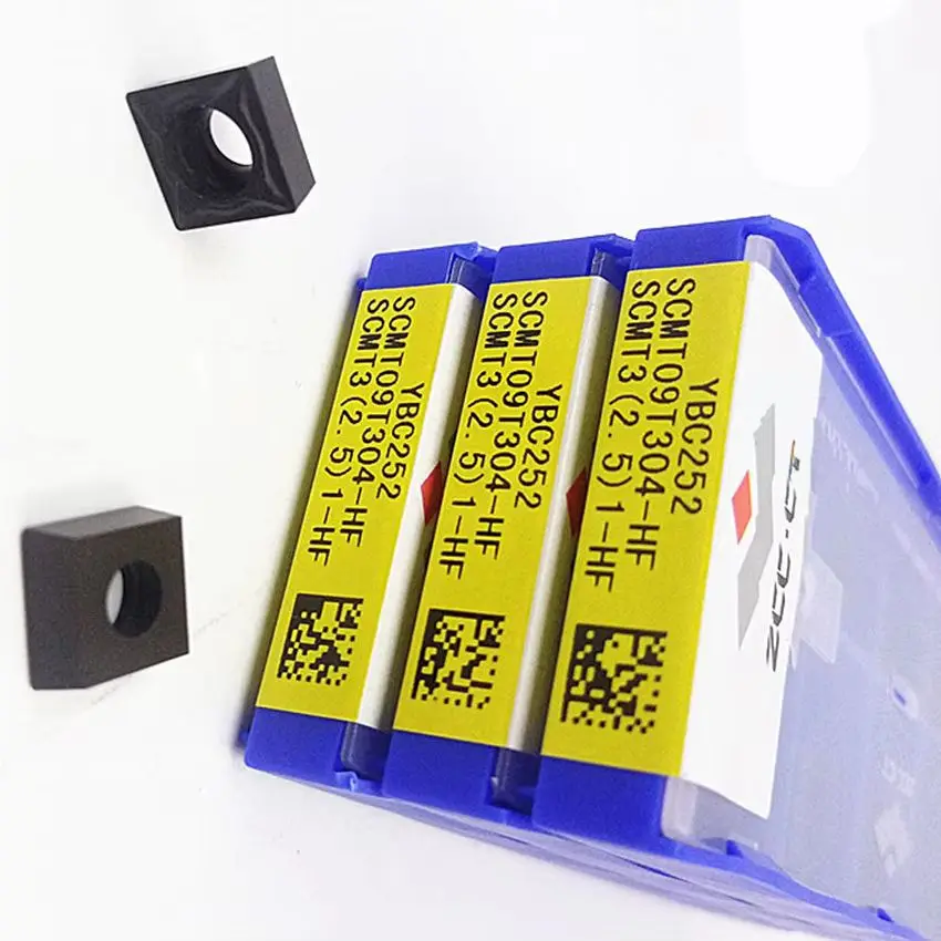 

SCMT09T302-HF YBC251/SCMT09T304-HF YBC251/SCMT09T304-HF YBC151/SCMT09T304-HF YBC252 ZCC.CT CNC carbide turning inserts 10pcs/box