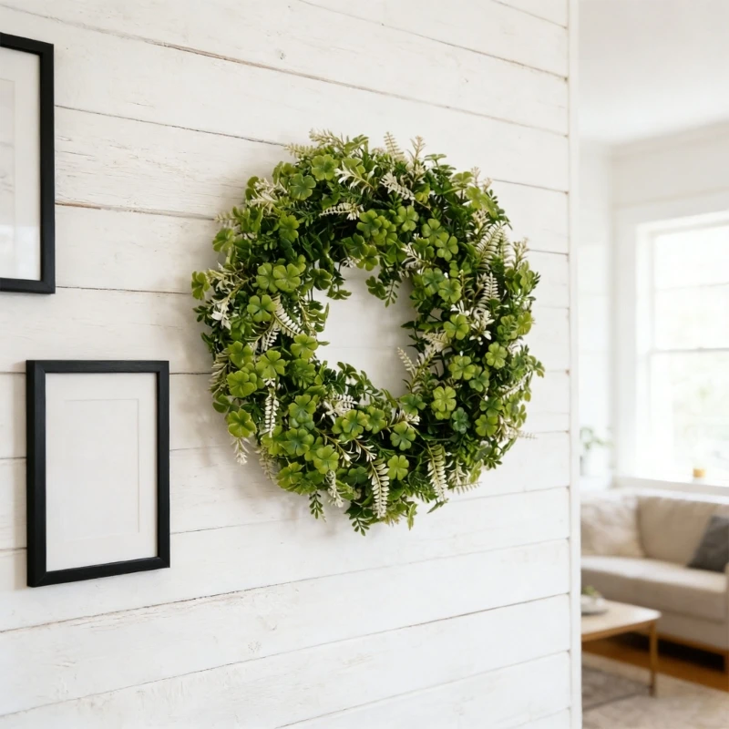 

Versatiles Shamrocks Wreath Fireplaces Or Perfect Festival Decorations On 's Day 15UB