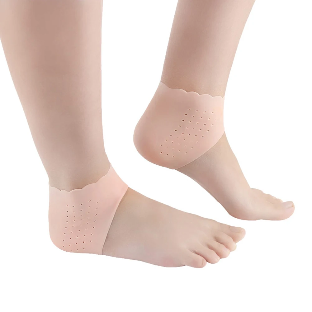 

2 Pairs Heel Protective Socks Comfortable Elastic Quality Material Women Foot Care Moisturizing Anti Slip Breathable Holes