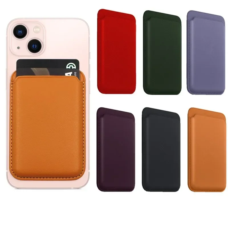 Magnetische Leder-Brieftaschenhülle für MagSafe iPhone 18 17 16 Pro Max, MagSafe Kartenhalter Handytasche für Samsung S26 Ultra Zubehör