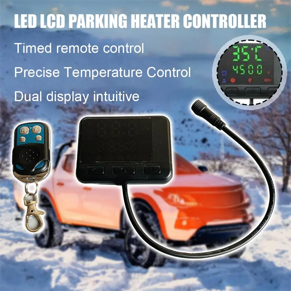 12V 24V Universal Diesel Heater Controller Air Parking Heater LCD Monitor Switch Heating Device Controller Remote Control