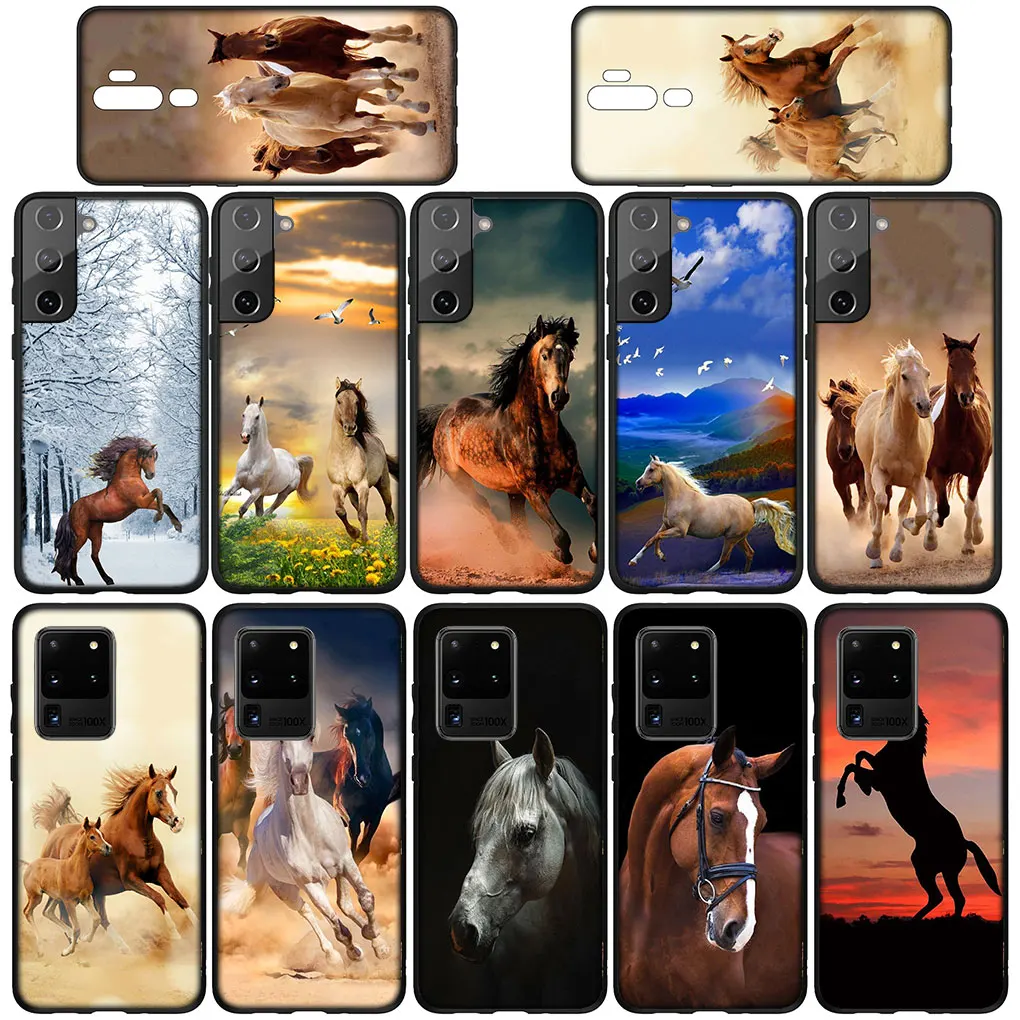 Wild Horse Soft Cover for Xiaomi Redmi Note 11 10 9 8 Pro 9S 10S 11S 9A 9C 9T 10A 10C 8A 7A Phone Case