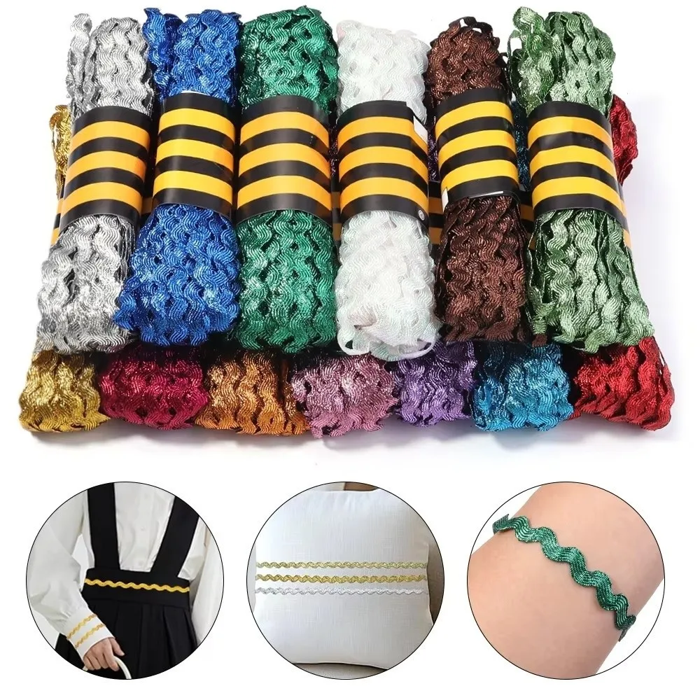 15 Yards Polyester Ribbon 5mm Multicolor Zig Zag Ribbons DIY DIY Handmade Material For Wedding Party Christmas Decor