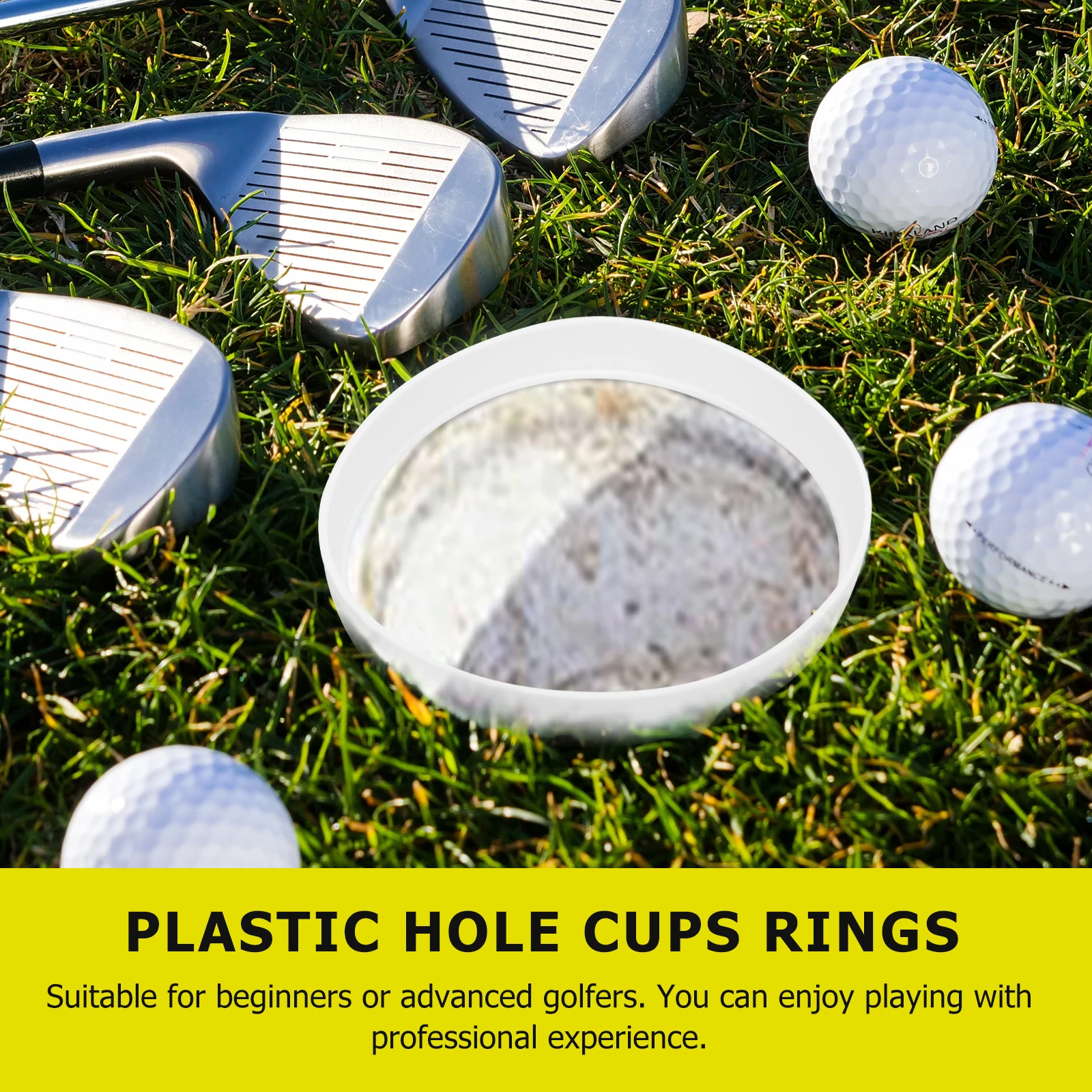 

3pcs Golf Hole Cups Ring Plastic Putting Cups Rings Practice Aid Sports Accessories for Home Office Beginner Golfer Training