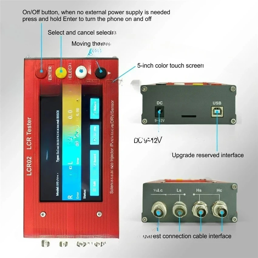 Common Rail Injector Pump Nozzle High-precision Resistance Capacitance Inductance LCR Bridge Tester 9V-12V