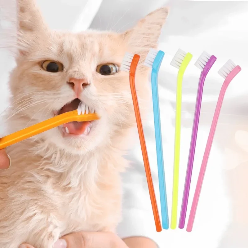 Pet Toothbrush Dogs Brush Addition Bad Breath Tartar Teeth Care Dog Cat Teeth Cleaning Remove Bad Breath Toothbrush